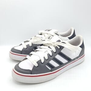 Adidas Top Court Hi BaseBall stitch sneakers gray white red Men's size 9.5